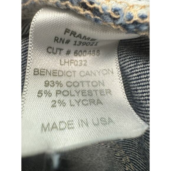 Frame Le High Flare Jeans In Dark Women’s Size 28 - Picture 14 of 15